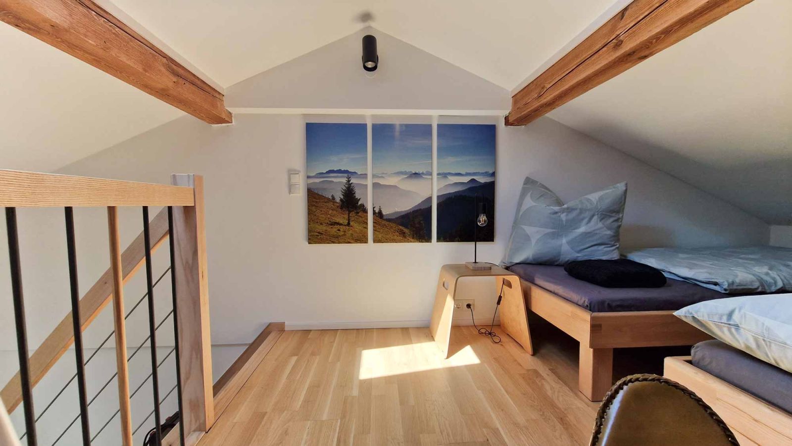 Galerie im Dachboden im Ferienhaus am Simssee