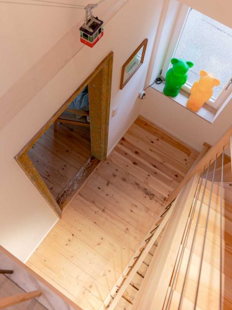 Treppenhaus im Ferienhaus am Simssee