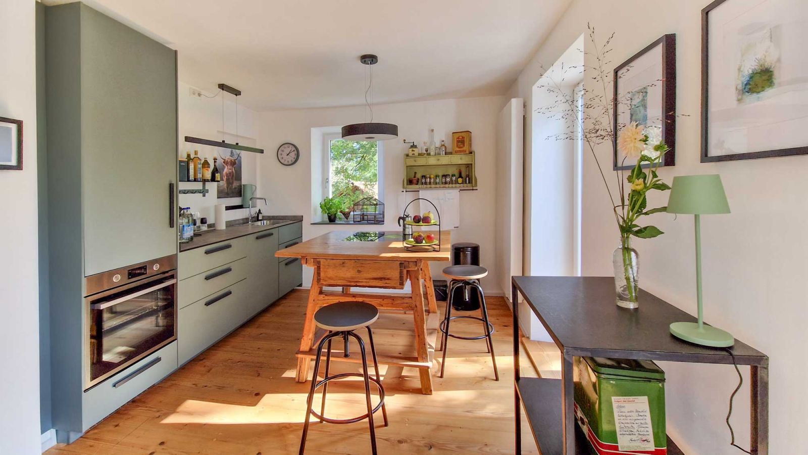 Küche im Ferienhaus am Simssee