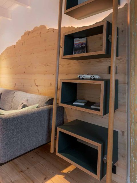 Wohnzimmer im Ferienhaus am Simssee