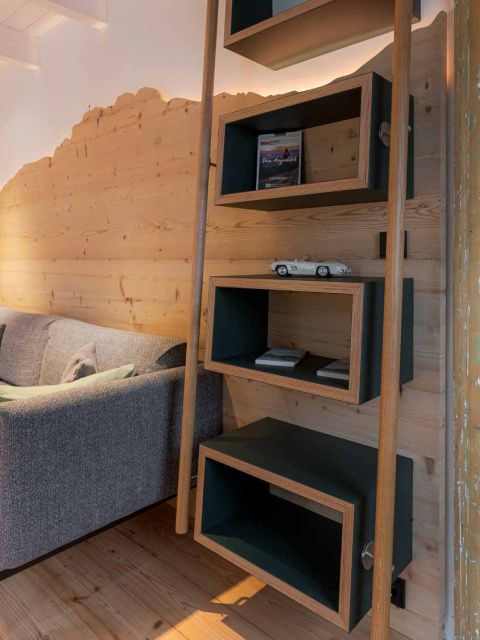 Wohnzimmer im Ferienhaus am Simssee